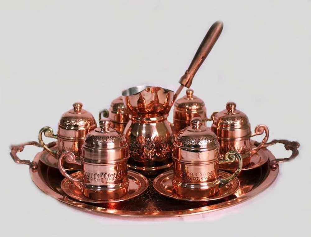 سرویس چایخوری مسی مناسب پذیرایی ایرانی و چیدمان میز چای